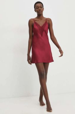 Nočná košeľa Answear.LAB červená farba, saténové