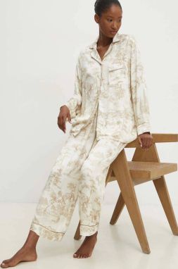 Pyžamo Answear.LAB dámske, béžová farba