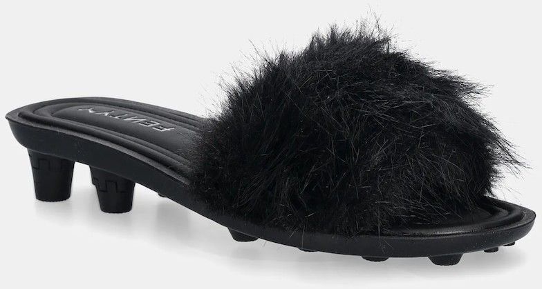 Šľapky Puma PUMA x FENTY čierna farba, na nízkom podpätku, 404768
