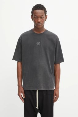 Bavlnené tričko Filling Pieces Boxy Embroidered pánske, šedá farba, s nášivkou, 412520501142