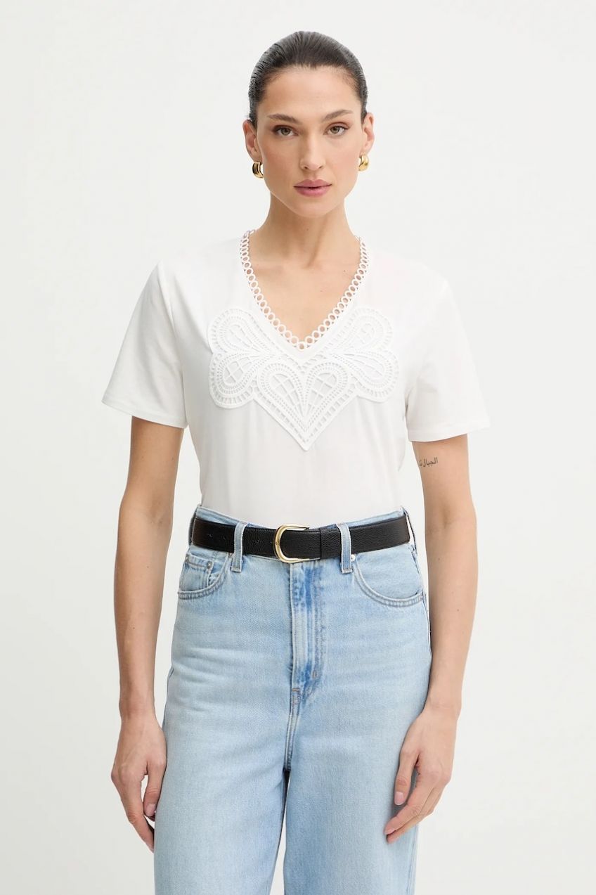 Tričko Morgan dámske, biela farba, DOMASKA