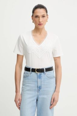 Tričko Morgan dámske, biela farba, DOMASKA