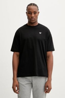 Bavlnené tričko Hummel pánske, čierna farba, jednofarebné, 230780