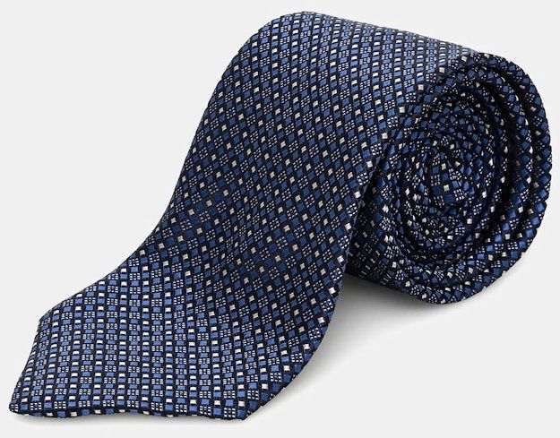 Hodvábna kravata Eton modrá farba, 100014171