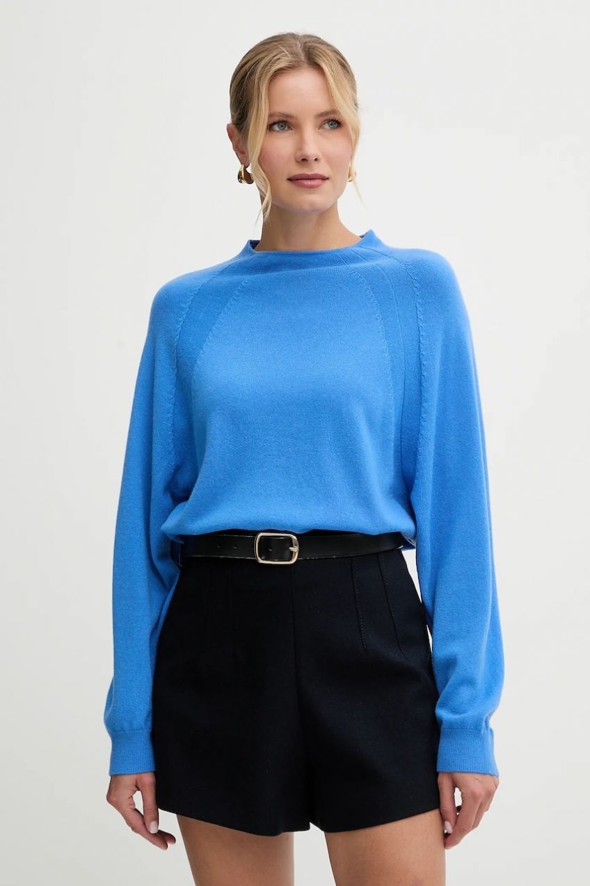 Vlnený sveter MAX&Co. modrá farba, ľahký, 2526366024200