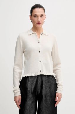 Vlnený kardigán Rotate šedá farba, ľahký, 1154641472