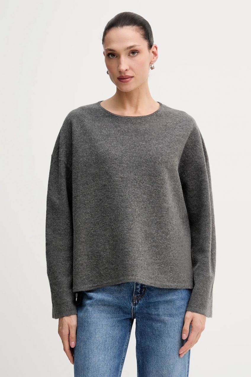 Sveter s prímesou vlny Marc O'Polo šedá farba, ľahký, 510609860487