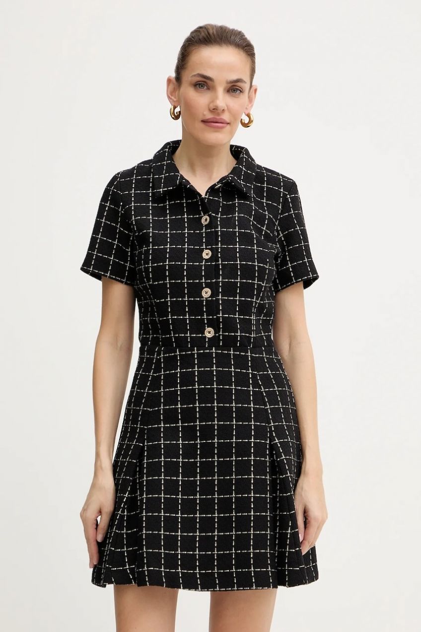 Šaty Morgan čierna farba, mini, áčkový strih, RILMA
