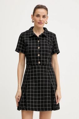 Šaty Morgan čierna farba, mini, áčkový strih, RILMA