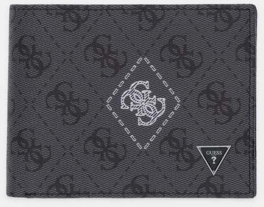 Kožená peňaženka Guess MILANO šedá farba, SMMACT LEA24