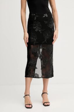 Sukňa Rotate čierna farba, midi, puzdrová, 114924100