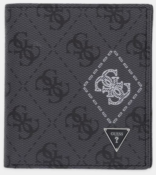 Kožená peňaženka Guess MILANO šedá farba, SMMACT LEA22