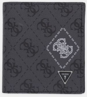Kožená peňaženka Guess MILANO šedá farba, SMMACT LEA22