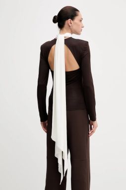 Blúzka Rotate hnedá farba, jednofarebná, 1149673065