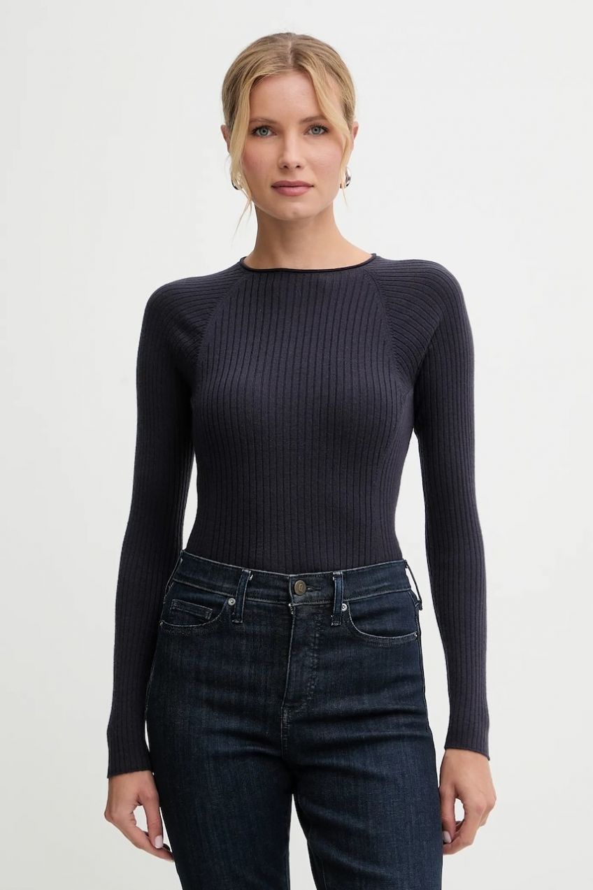 Vlnený sveter MAX&Co. tmavomodrá farba, ľahký, 2526366134200