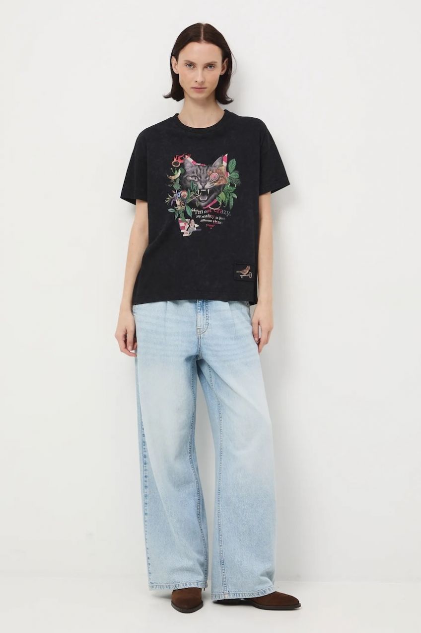 Bavlnené tričko Medicine dámske, šedá farba