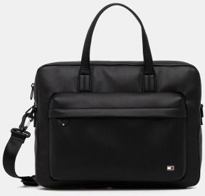 Taška Tommy Hilfiger čierna farba, AM0AM13989
