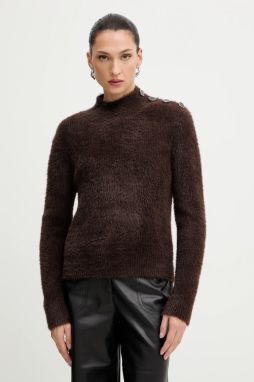 Sveter Morgan hnedá farba, s rolákom, MFENNY