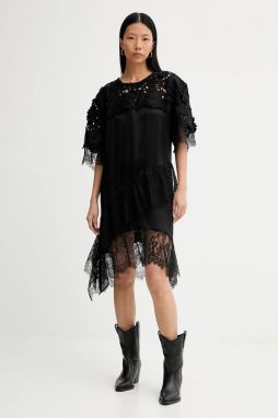 Šaty MUNTHE RADA čierna farba, mini, rovný strih, 254131025443