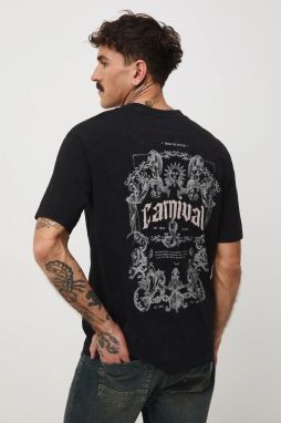 Bavlnené tričko Medicine pánske, šedá farba, s potlačou