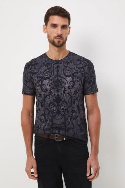 Bavlnené tričko Medicine pánske, čierna farba, vzorovaná