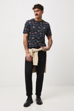 Bavlnené tričko Medicine pánske, tmavomodrá farba, vzorovaná