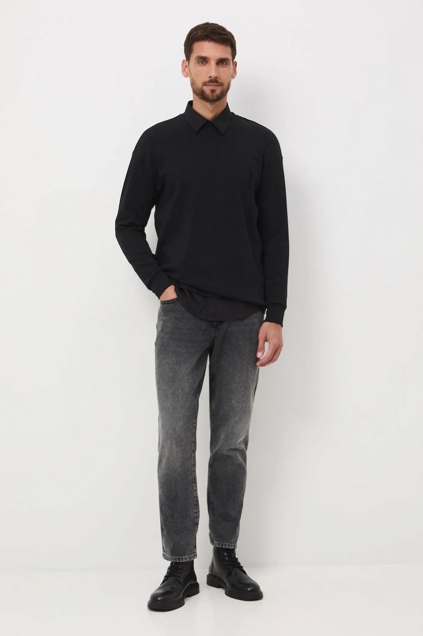 Tričko s dlhým rukávom Medicine čierna farba, s potlačou