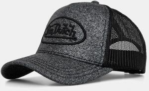 Šiltovka Von Dutch čierna farba, VD.2.CB.GLITTER