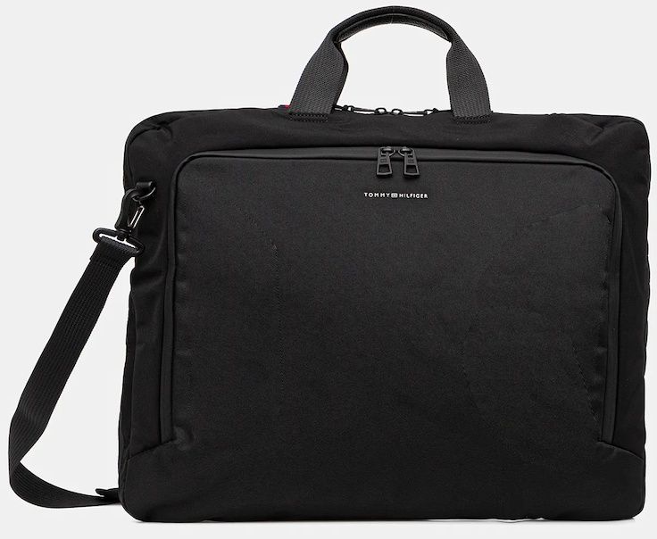 Taška Tommy Hilfiger čierna farba, AM0AM14036