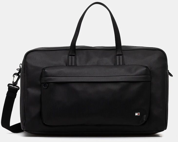 Taška Tommy Hilfiger čierna farba, AM0AM14007