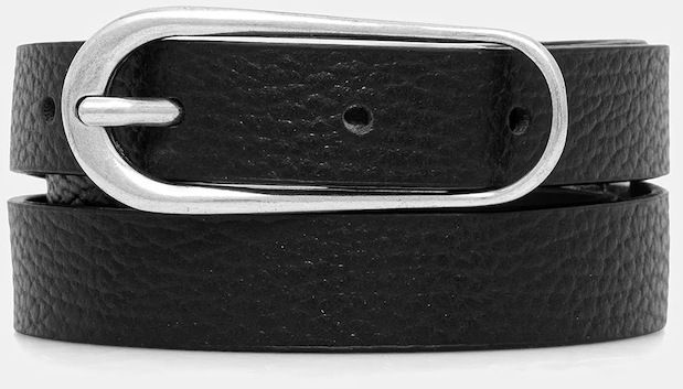 Kožený opasok Sisley čierna farba, 6Q4CWL03A