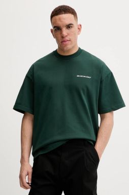 Bavlnené tričko MKI MIYUKI ZOKU Uniform pánske, zelená farba, s potlačou, UNIFORM.TSHIRT