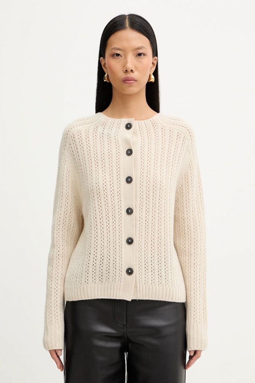 Vlnený sveter Marc O'Polo béžová farba, 508605460209