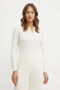 Vlnený sveter Luisa Spagnoli dámsky, béžová farba, tenký, 100026