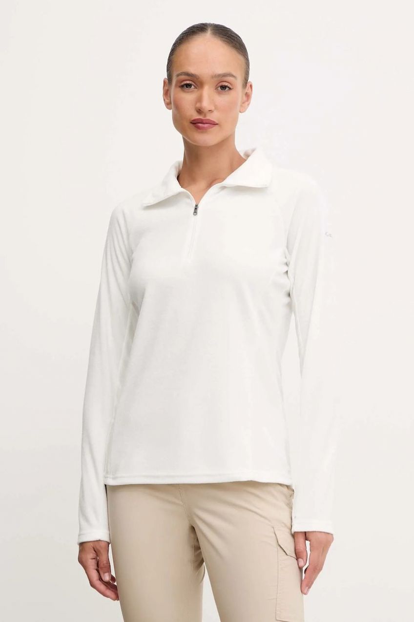 Športová mikina Columbia Glacial IV biela farba, jednofarebná, 1802201