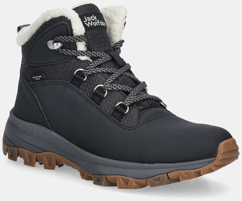 Topánky Jack Wolfskin Everquest Texapore Mid modrá farba, zateplené