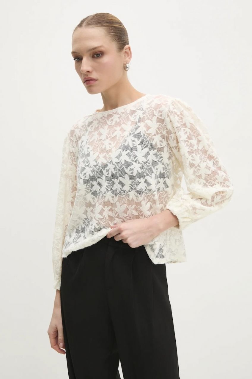 Blúzka Answear.LAB dámska, béžová farba, jednofarebná