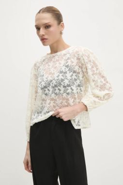 Blúzka Answear.LAB dámska, béžová farba, jednofarebná