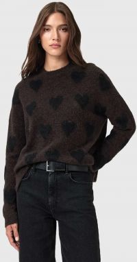 Sveter s prímesou vlny AllSaints AMORA šedá farba, hrejivý, W043KC