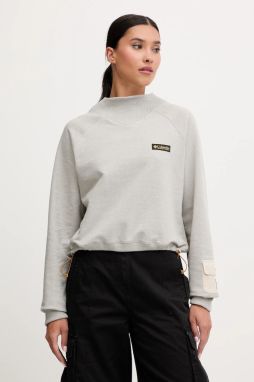 Bavlnená mikina Columbia High Cascades šedá farba, jednofarebná, 2136421