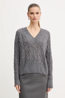 Vlnený sveter Ermanno Scervino LIFE šedá farba, ľahký, D474M501DGE