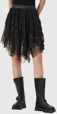 Sukňa AllSaints čierna farba, mini, áčkový strih, W040RD