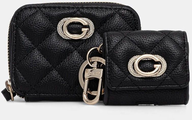 Peňaženka a puzdro na airpody Guess 2-pak čierna farba, GFBOXW P5401