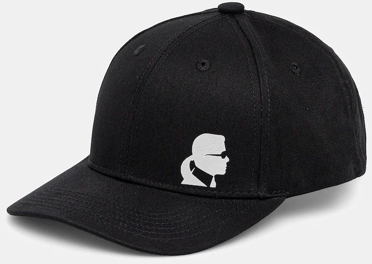 Bavlnená šiltovka Karl Lagerfeld čierna farba, 554101.805640