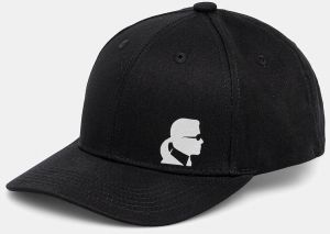 Bavlnená šiltovka Karl Lagerfeld čierna farba, 554101.805640