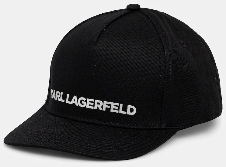 Bavlnená šiltovka Karl Lagerfeld čierna farba, 554101.805641