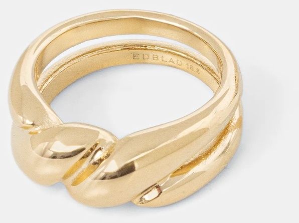 Pozlátený prsteň EDBLAD Twist 127941