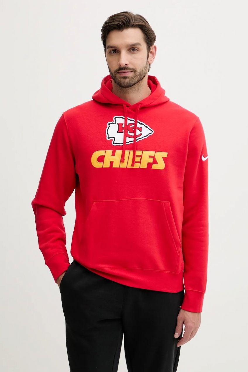 Mikina Nike Rewind Club Hoodie červená farba, s kapucňou, s nášivkou, NKDK-65N-7G-WUG