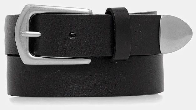 Kožený opasok AllSaints čierna farba, 29AS400405