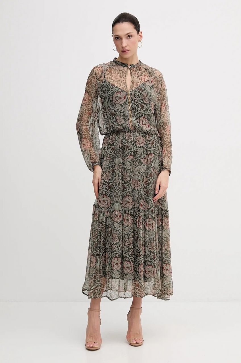 Šaty Hoss Intropia zelená farba, maxi, áčkový strih, 8222123